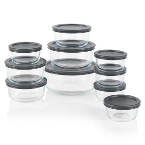 Pyrex® Simply Store® 20-piece Set with Gray Lids