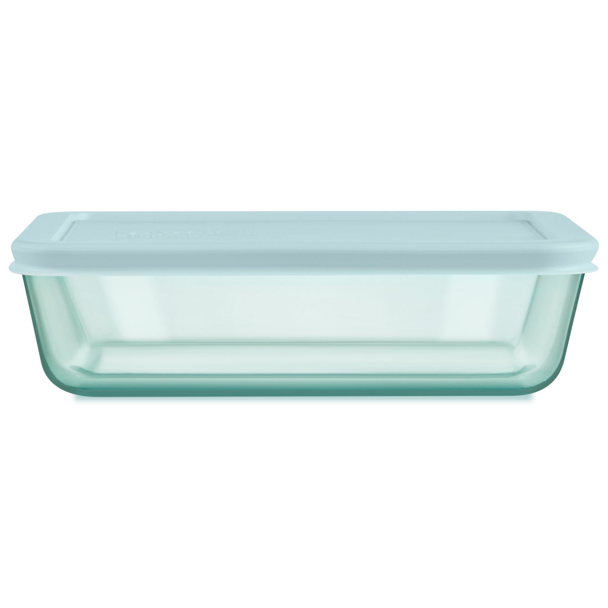 Pyrex® Simply Store® Tinted Glass 6-cup Rectangle Storage Container with Lid. Aqua