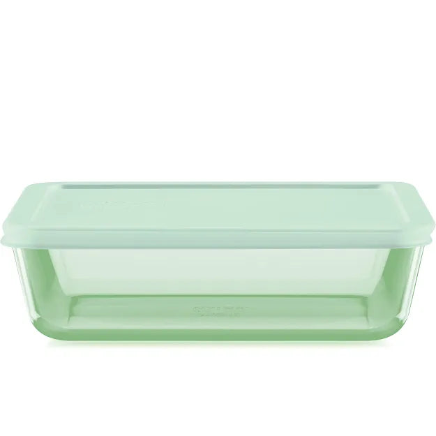 Pyrex? Simply Store? Tinted 6-cup Rectangle Storage with Green Plastic Lid