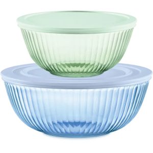 Pyrex® Colors Sculpted Tinted 4-piece Mixing Bowl Set