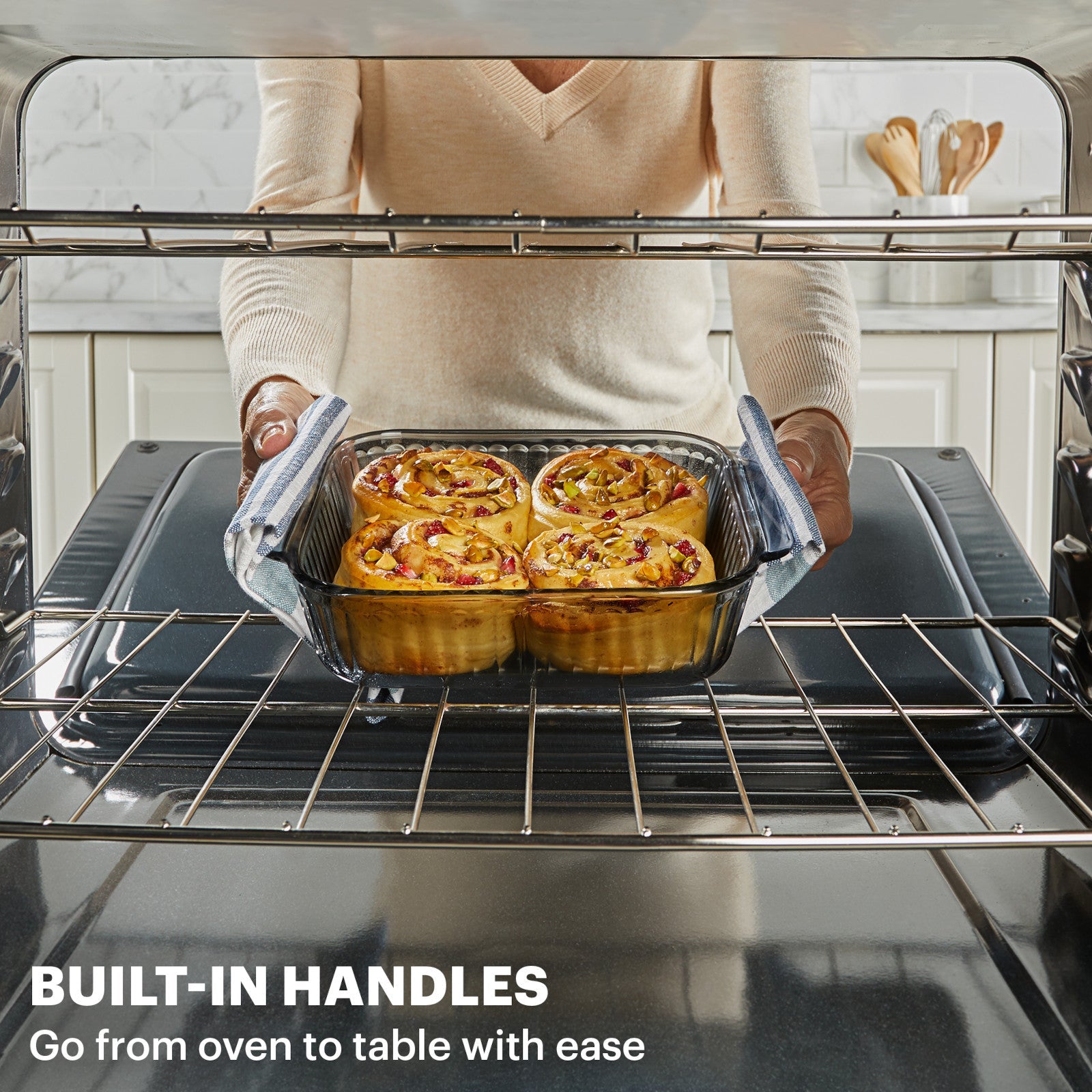 Pyrex® Sculpted Tinted Colors 8 Square Baking Dish. Smoke - Image 4