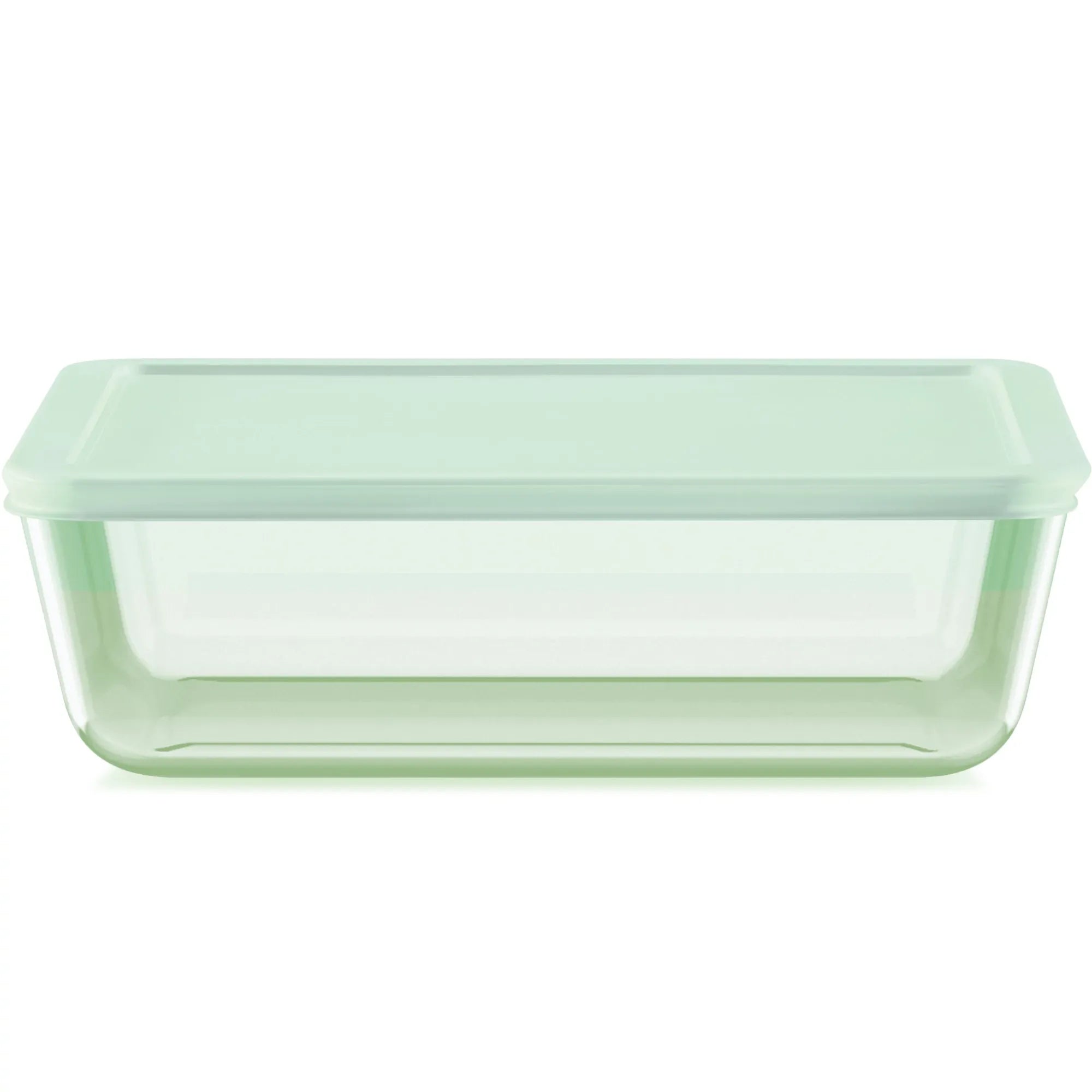 Pyrex® Simply Store® Tinted 11-cup Rectangle Storage with Green Plastic Lid