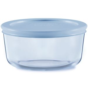 Pyrex® Simply Store® Tinted 2-cup Round Storage with Plastic Lid. Blue