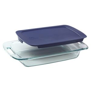 Pyrex? Easy Grab? 3-quart Glass Baking Dish with Blue Lid